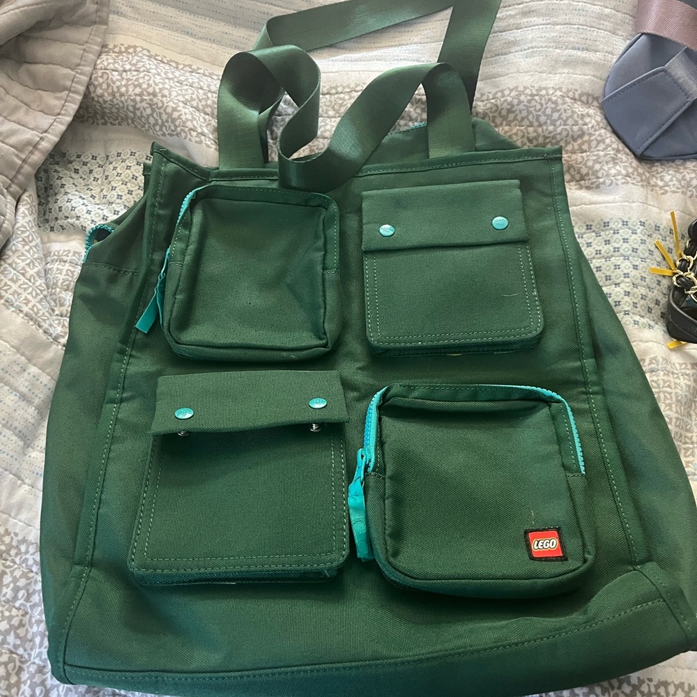 Lego Green Bag with Red Logo